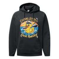 Cruising Sea Days Are For Duck Hunting Cool Cruise Trip Performance Fleece Hoodie