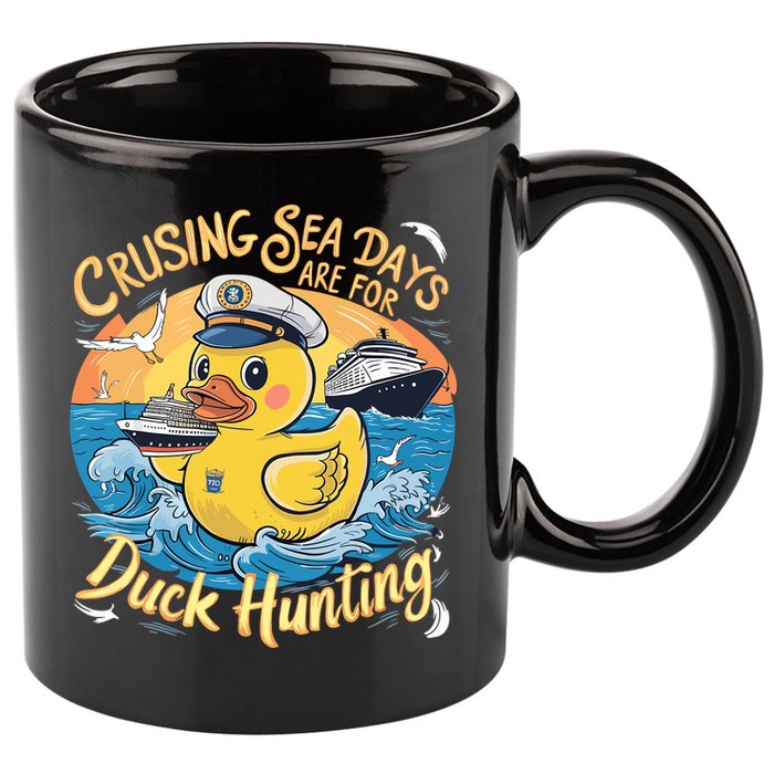 Cruising Sea Days Are For Duck Hunting Cool Cruise Trip 11oz C Handle Ceramic Mug