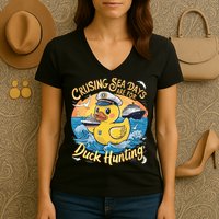Cruising Sea Days Are For Duck Hunting Cool Cruise Trip Women's V-Neck T-Shirt
