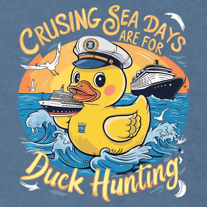 Cruising Sea Days Are For Duck Hunting Cool Cruise Trip Garment-Dyed Sweatshirt