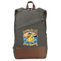 Cruising Sea Days Are For Duck Hunting Cool Cruise Trip Cotton Canvas Backpack