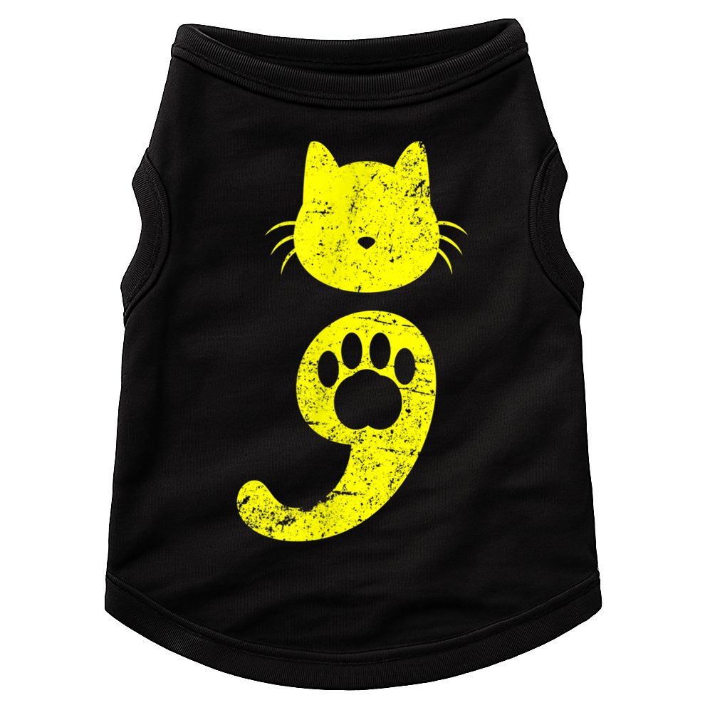 Cat Semicolon Depression Awareness Cat Lover Gift Doggie Tank
