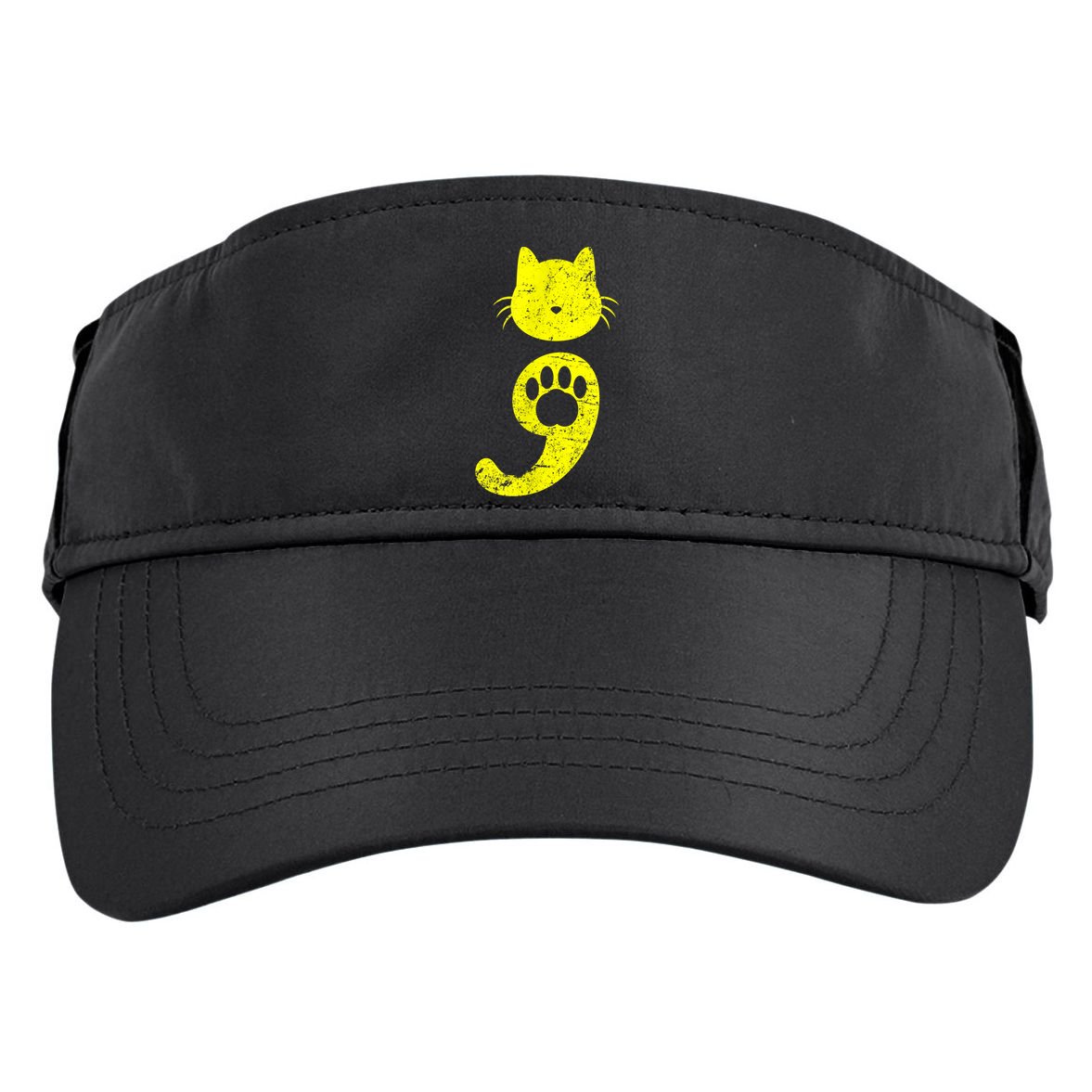 Cat Semicolon Depression Awareness Cat Lover Gift Adult Drive Performance Visor