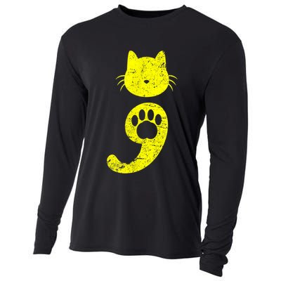 Cat Semicolon Depression Awareness Cat Lover Gift Cooling Performance Long Sleeve Crew