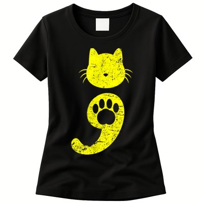 Cat Semicolon Depression Awareness Cat Lover Gift Womens T-Shirt