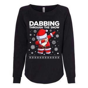 Christmas Santa Dabbing Through The Snow Xmas Dab Gift Womens California Wash Sweatshirt