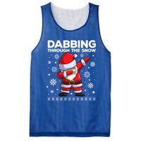 Christmas Santa Dabbing Through The Snow Xmas Dab Gift Mesh Reversible Basketball Jersey Tank