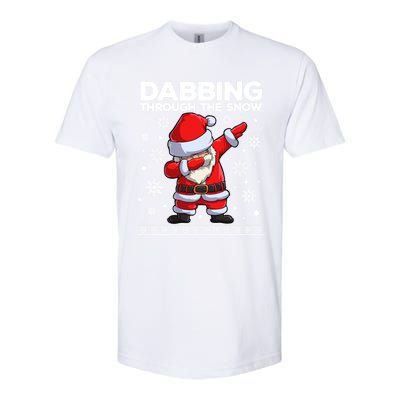 Christmas Santa Dabbing Through The Snow Xmas Dab Gift Softstyle® CVC T-Shirt