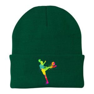 Cool Soccer Design For  Girls Soccer Player Sport Lover Knit Cap Winter Beanie