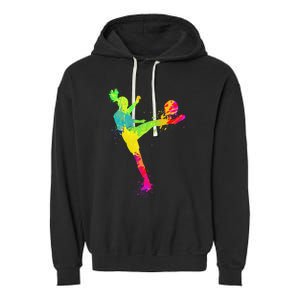 Cool Soccer Design For  Girls Soccer Player Sport Lover Garment-Dyed Fleece Hoodie