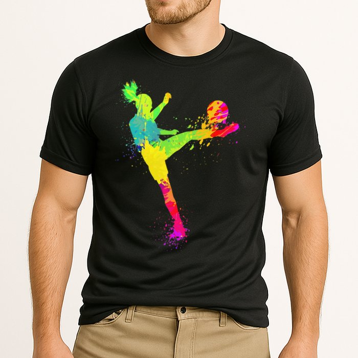 Cool Soccer Design For  Girls Soccer Player Sport Lover Performance Shirt