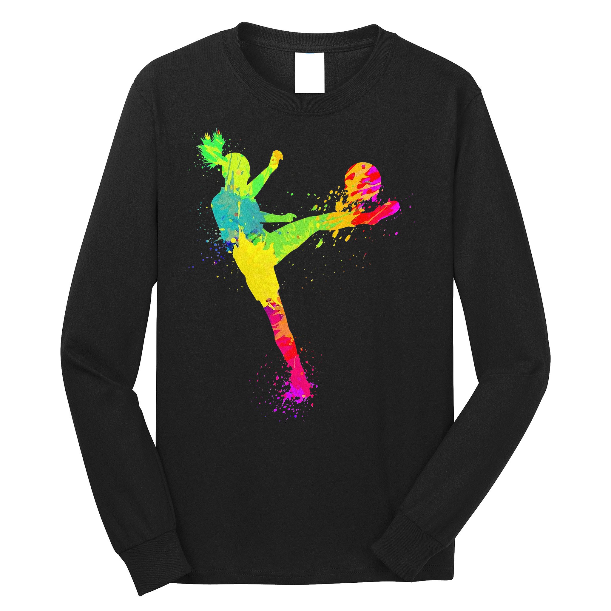 Cool Soccer Design For  Girls Soccer Player Sport Lover Long Sleeve Shirt