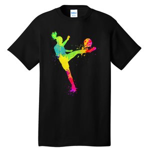 Cool Soccer Design For  Girls Soccer Player Sport Lover Tall T-Shirt