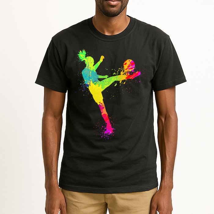 Cool Soccer Design For  Girls Soccer Player Sport Lover Tall T-Shirt