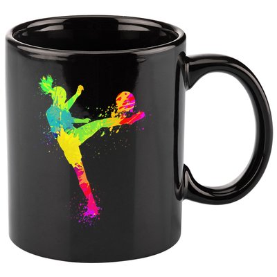 Cool Soccer Design For  Girls Soccer Player Sport Lover 11oz C Handle Ceramic Mug