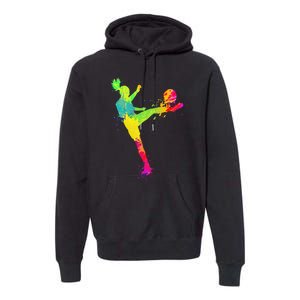 Cool Soccer Design For  Girls Soccer Player Sport Lover Premium Hoodie