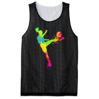 Cool Soccer Design For  Girls Soccer Player Sport Lover Mesh Reversible Basketball Jersey Tank