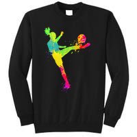 Cool Soccer Design For  Girls Soccer Player Sport Lover Tall Sweatshirt