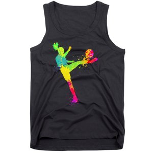 Cool Soccer Design For  Girls Soccer Player Sport Lover Tank Top