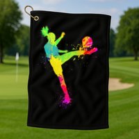 Cool Soccer Design For  Girls Soccer Player Sport Lover Golf Towel