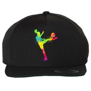 Cool Soccer Design For  Girls Soccer Player Sport Lover Wool Snapback Cap