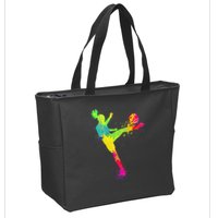 Cool Soccer Design For  Girls Soccer Player Sport Lover Zip Tote Bag