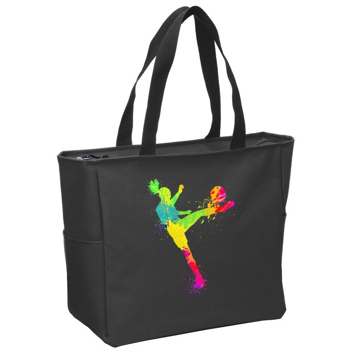 Cool Soccer Design For  Girls Soccer Player Sport Lover Zip Tote Bag