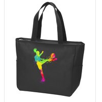 Cool Soccer Design For  Girls Soccer Player Sport Lover Zip Tote Bag