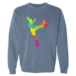 Cool Soccer Design For  Girls Soccer Player Sport Lover Garment-Dyed Sweatshirt