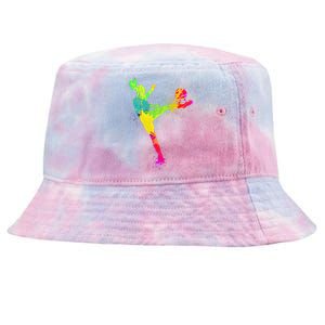 Cool Soccer Design For  Girls Soccer Player Sport Lover Tie-Dyed Bucket Hat