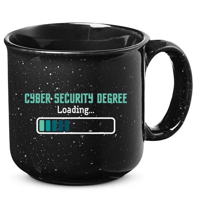 Cyber Security Degree Loading Computer Programmer Hacker 15oz Campfire Ceramic Mug