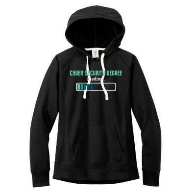 Cyber Security Degree Loading Computer Programmer Hacker Women's Fleece Hoodie