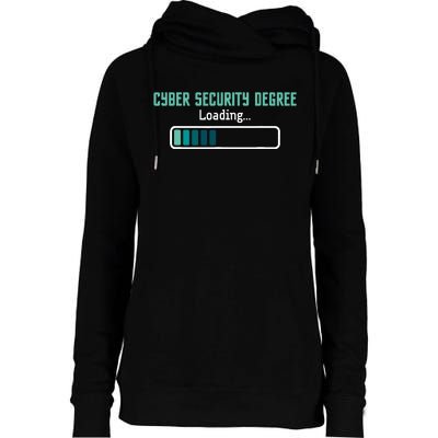 Cyber Security Degree Loading Computer Programmer Hacker Womens Funnel Neck Pullover Hood