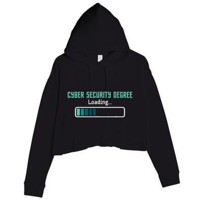 Cyber Security Degree Loading Computer Programmer Hacker Crop Fleece Hoodie