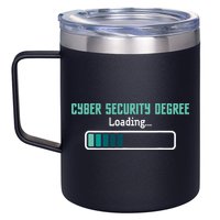 Cyber Security Degree Loading Computer Programmer Hacker 12oz Stainless Steel Coffee Mug