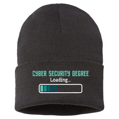 Cyber Security Degree Loading Computer Programmer Hacker Sustainable Knit Beanie