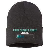 Cyber Security Degree Loading Computer Programmer Hacker Sustainable Knit Beanie