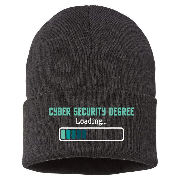 Cyber Security Degree Loading Computer Programmer Hacker Sustainable Knit Beanie