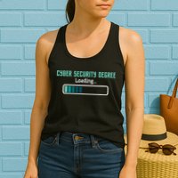 Cyber Security Degree Loading Computer Programmer Hacker Womens Tank Top