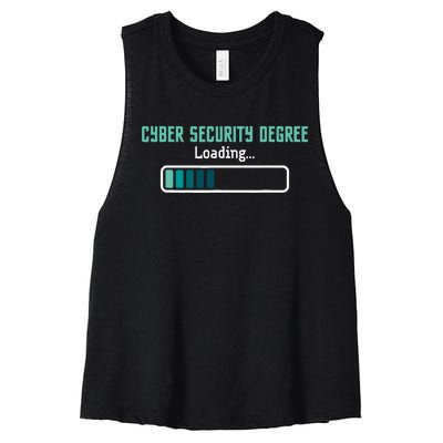 Cyber Security Degree Loading Computer Programmer Hacker Women's Racerback Cropped Tank