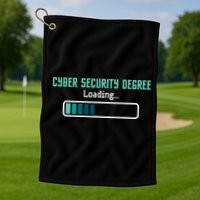 Cyber Security Degree Loading Computer Programmer Hacker Golf Towel