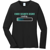 Cyber Security Degree Loading Computer Programmer Hacker Ladies Long Sleeve Shirt
