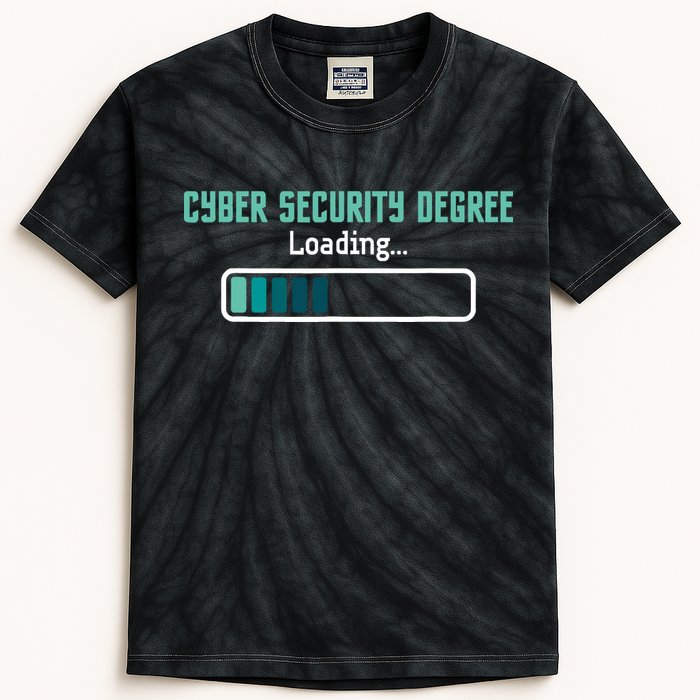 Cyber Security Degree Loading Computer Programmer Hacker Kids Tie-Dye T-Shirt
