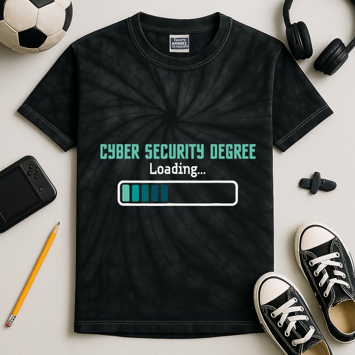 Cyber Security Degree Loading Computer Programmer Hacker Kids Tie-Dye T-Shirt