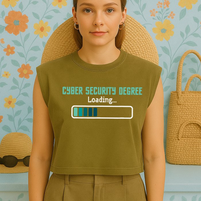 Cyber Security Degree Loading Computer Programmer Hacker Garment-Dyed Women's Muscle Tee