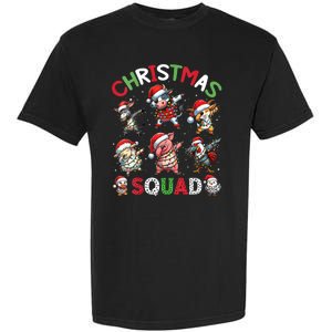 Christmas Squad Dabbing Farm Animals Family Matching Xmas Garment-Dyed Heavyweight T-Shirt