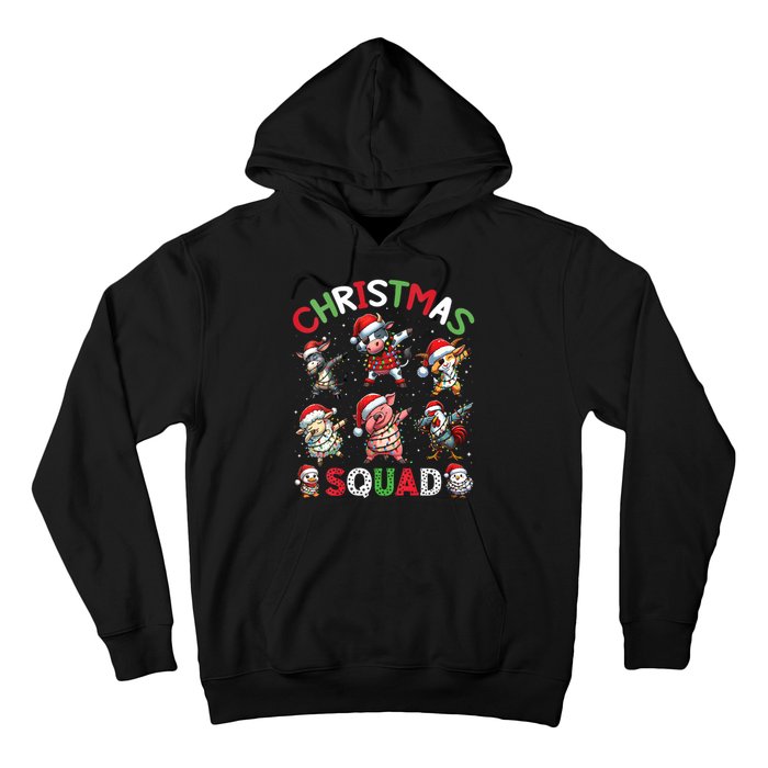 Christmas Squad Dabbing Farm Animals Family Matching Xmas Hoodie