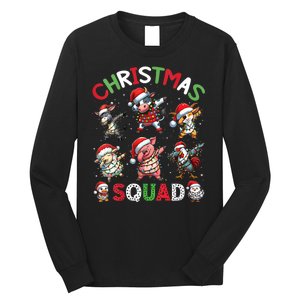 Christmas Squad Dabbing Farm Animals Family Matching Xmas Long Sleeve Shirt