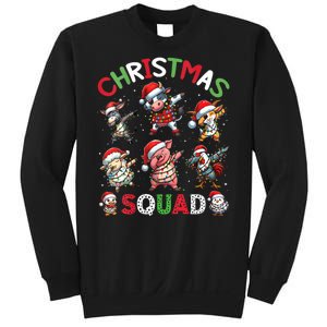 Christmas Squad Dabbing Farm Animals Family Matching Xmas Sweatshirt