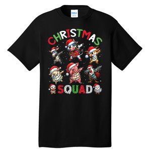 Christmas Squad Dabbing Farm Animals Family Matching Xmas Tall T-Shirt